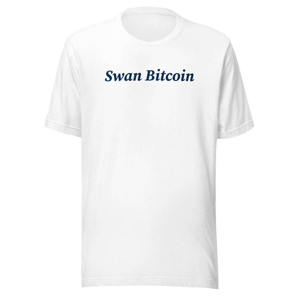Swan Bitcoin Primary Wordmark T-Shirt - fomo21