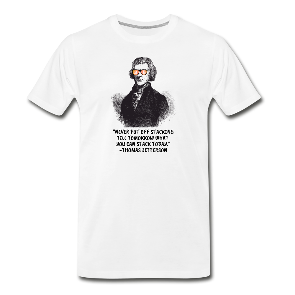 Thomas Jefferson Bitcoin T-Shirt - white