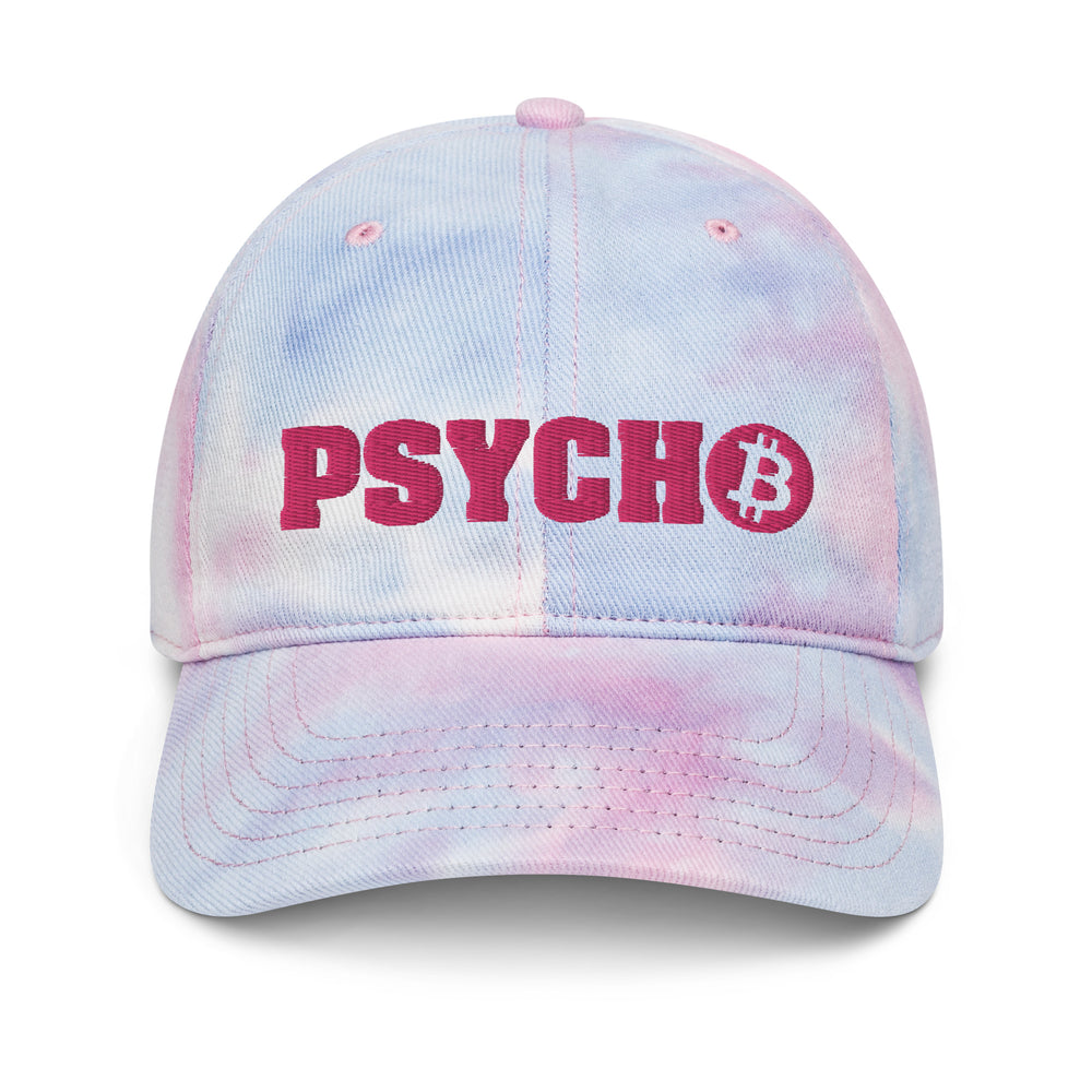 Bitcoin Psycho (Pink Embroidery) Tie Dye Hat - fomo21