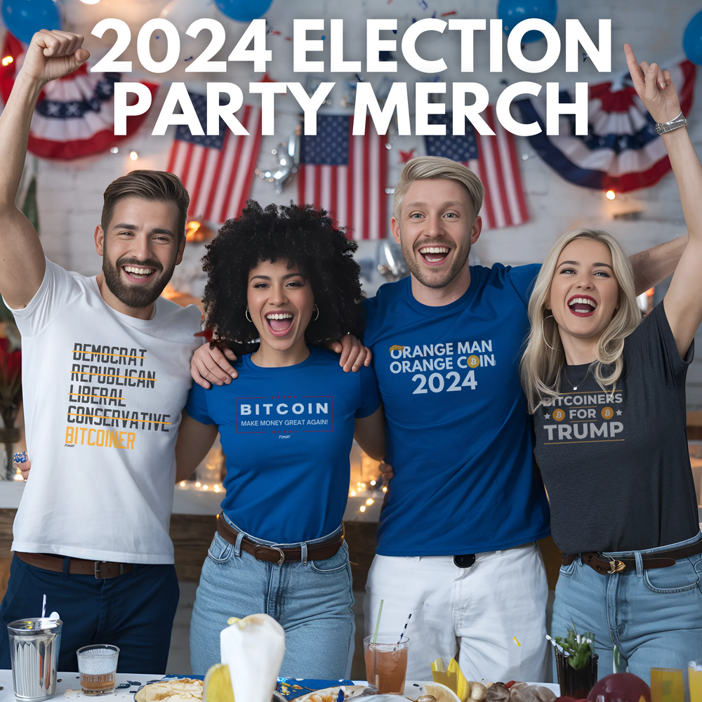 Get Fired Up for the 2024 Election with FOMO21's Bitcoin Merch