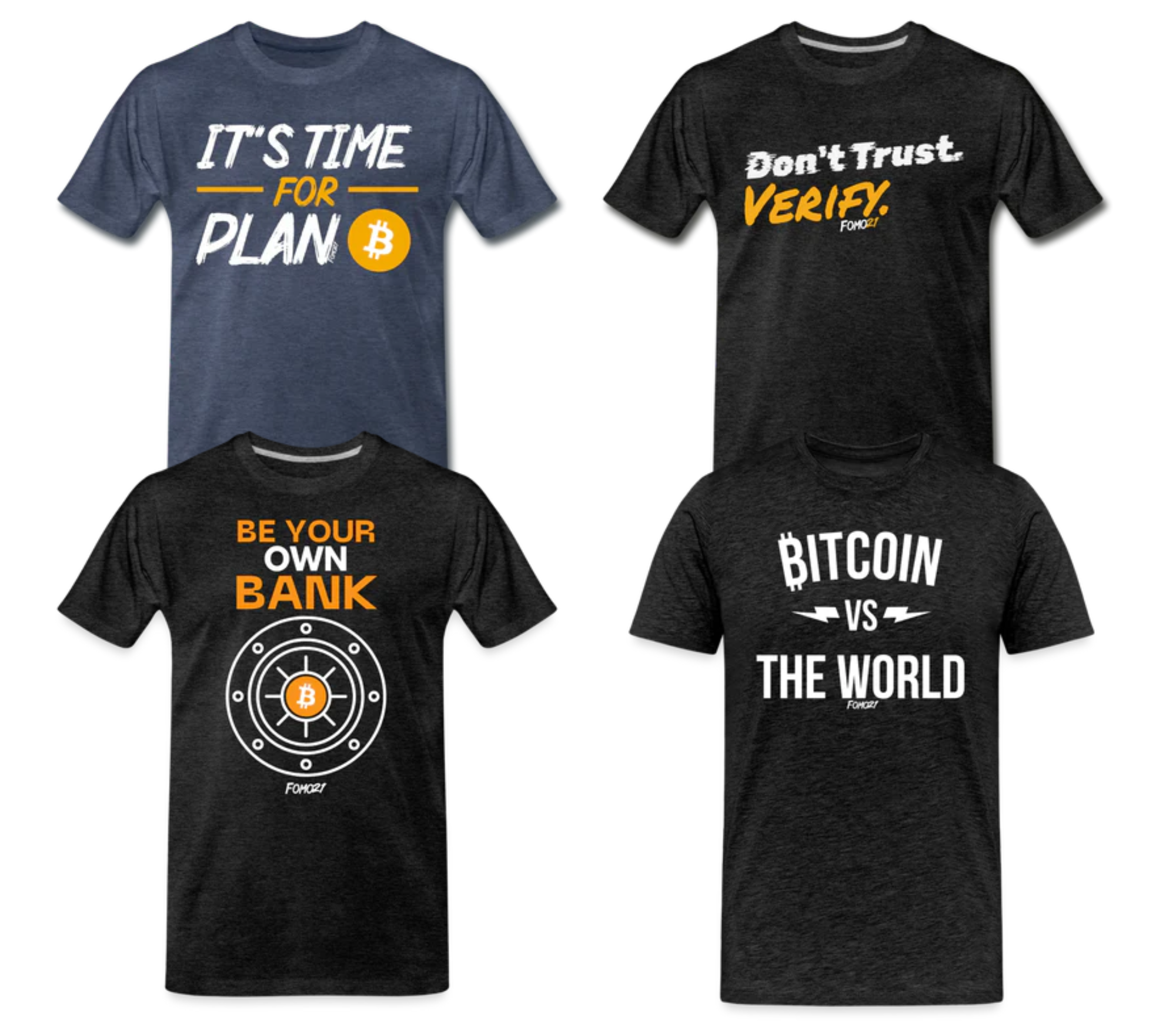 "Why You Need to Add These Must-Have Bitcoin T-Shirts to Your Wardrobe - Available Now at FOMO21.com"