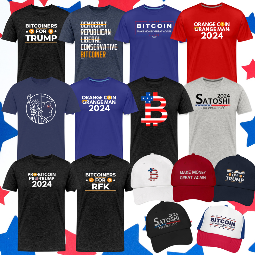 Bitcoin Election Collection Including Trump Merchandise