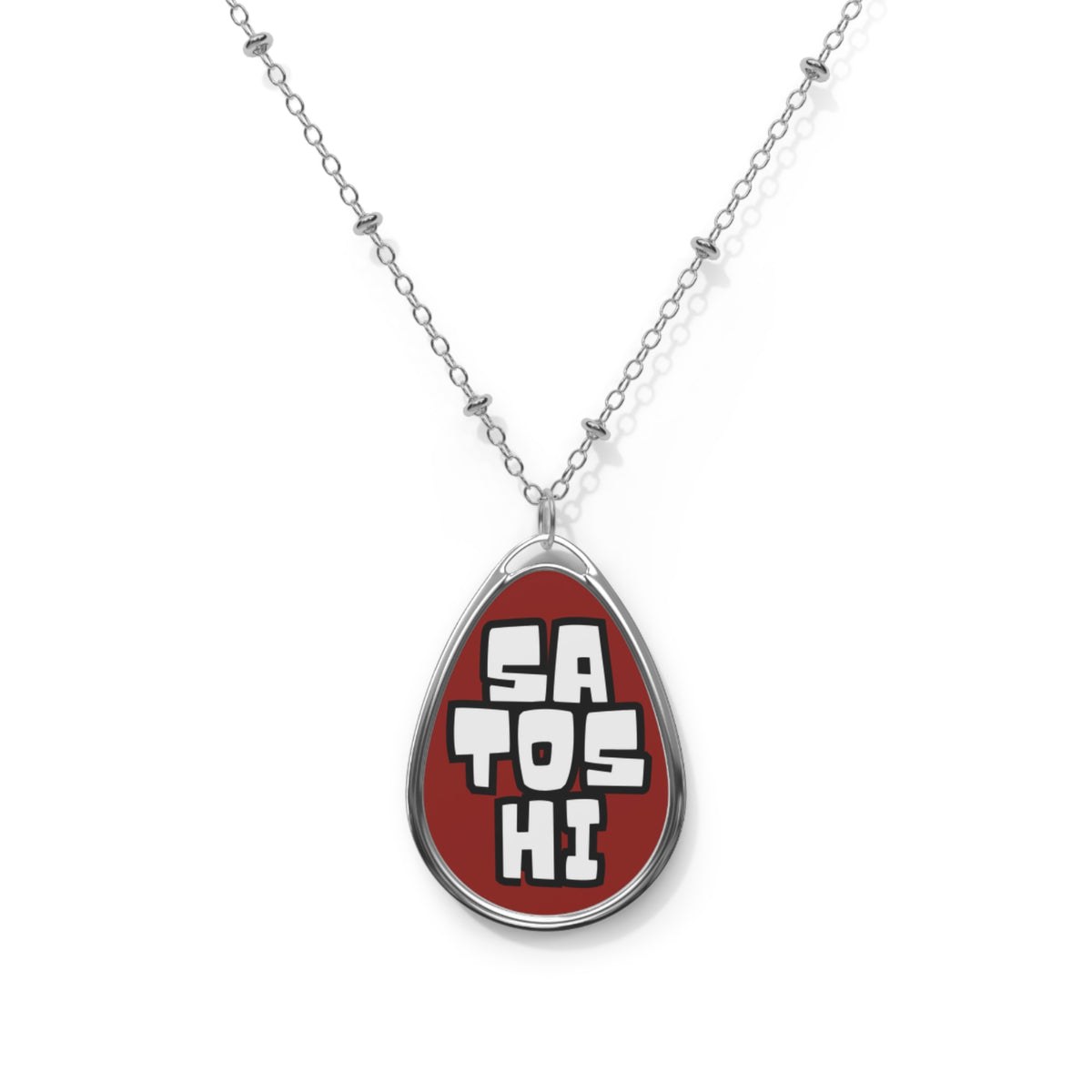 Satoshi Block Font Bitcoin Necklace