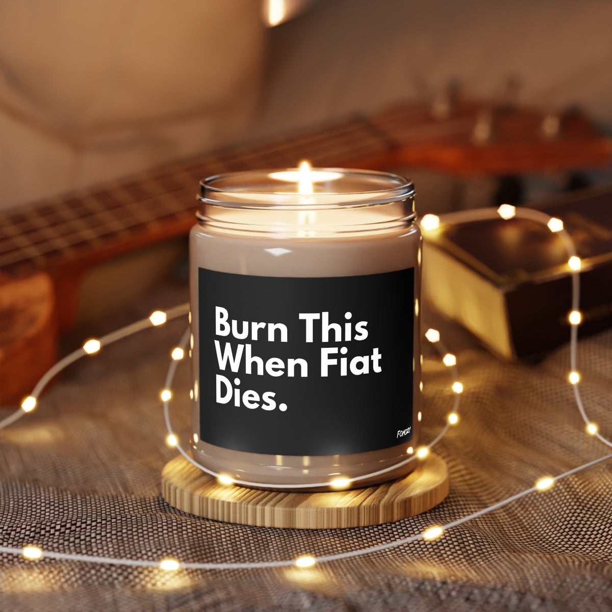 Burn This When Fiat Dies Bitcoin Candle