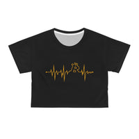 Load image into Gallery viewer, My Heart Beats Bitcoin Women&#39;s Crop Top - fomo21
