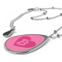 Load image into Gallery viewer, Bitcoin Love Heart Necklace - fomo21
