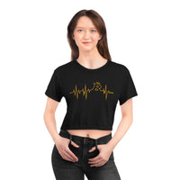 Load image into Gallery viewer, My Heart Beats Bitcoin Women&#39;s Crop Top - fomo21
