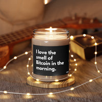 Load image into Gallery viewer, I Love the Smell of Bitcoin in the Morning Candle - fomo21
