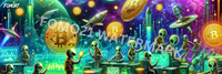 Load image into Gallery viewer, Alien Takeover Bitcoin X (Twitter) Banner - fomo21
