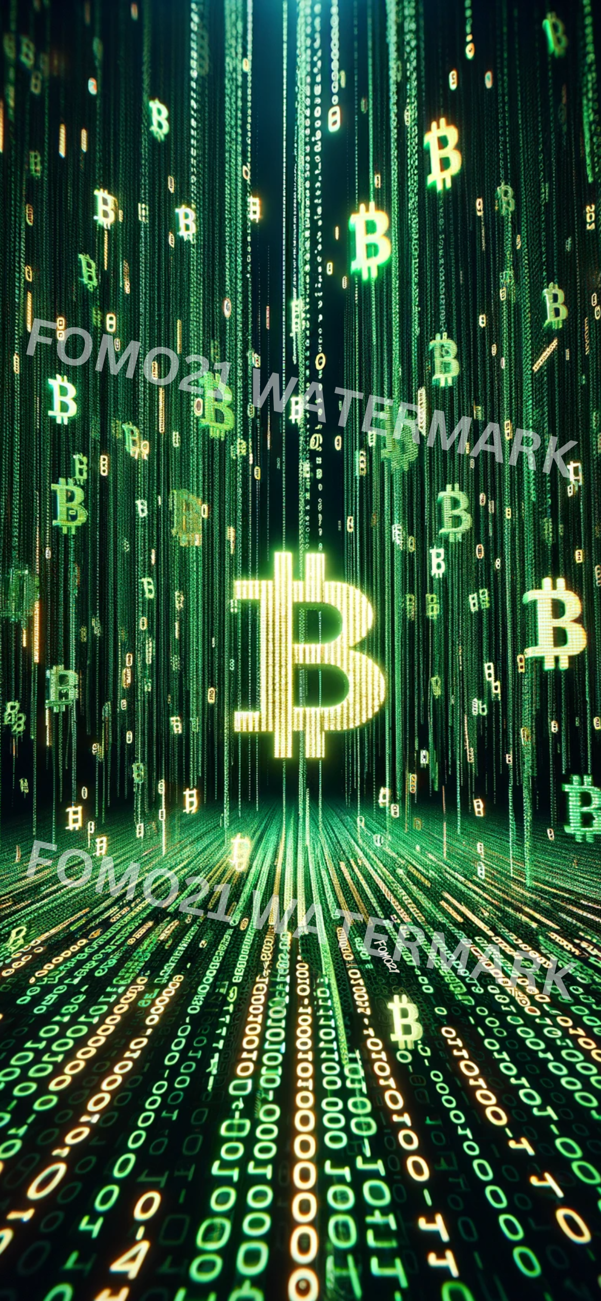 Bitcoin Matrix iPhone Wallpaper - fomo21