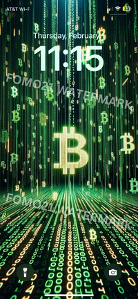 Load image into Gallery viewer, Bitcoin Matrix iPhone Wallpaper - fomo21
