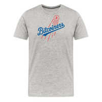 Load image into Gallery viewer, Bleeding Blue Bitcoiners Bitcoin T-Shirt - fomo21
