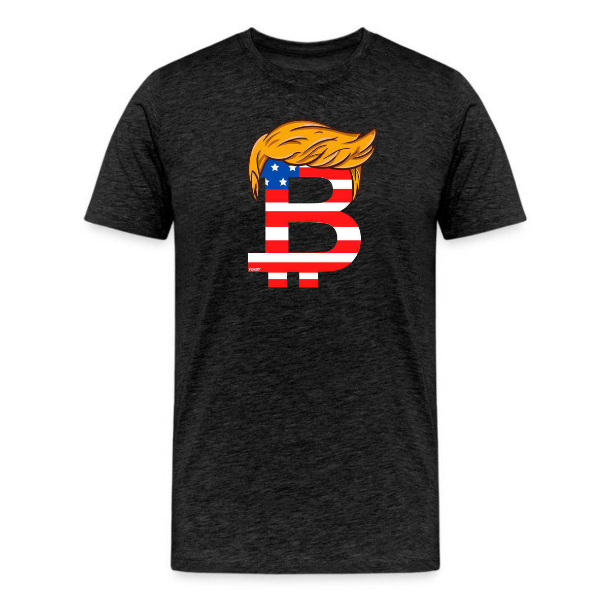 Orange American Man Bitcoin T-Shirt