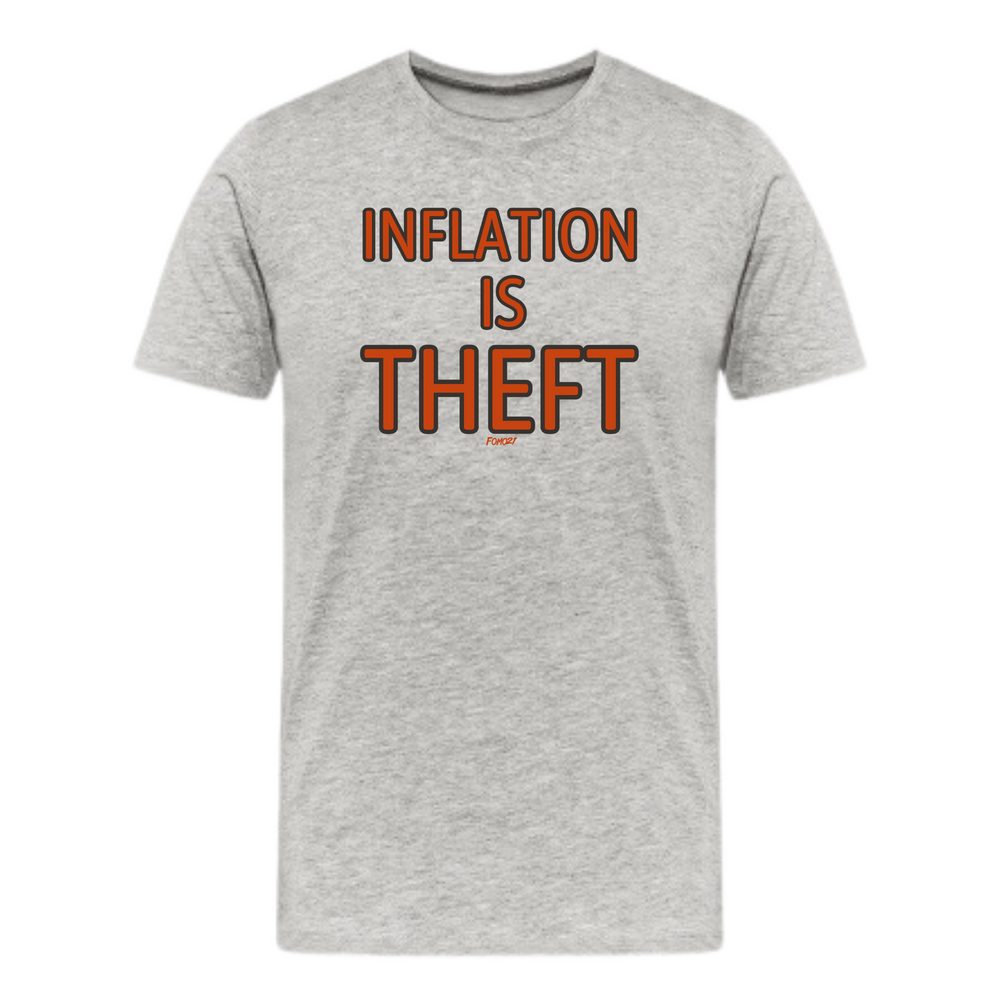 Inflation Is Theft Bitcoin T-Shirt - fomo21