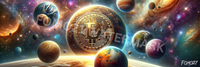 Load image into Gallery viewer, Discover The Cosmos Bitcoin X (Twitter) Banner - fomo21

