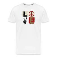 Load image into Gallery viewer, Retro Block LOVE Peace T-Shirt - fomo21
