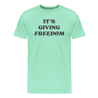 Load image into Gallery viewer, It&#39;s Giving Freedom Bitcoin T-Shirt - fomo21
