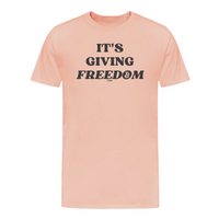 Load image into Gallery viewer, It&#39;s Giving Freedom Bitcoin T-Shirt - fomo21
