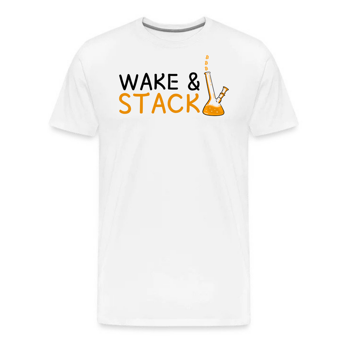 Wake & Stack Bitcoin T-Shirt - fomo21