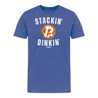 Load image into Gallery viewer, Stackin&#39; and Dinkin&#39; Bitcoin T-Shirt - fomo21
