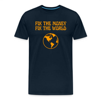 Load image into Gallery viewer, Fix The Money Fix The World 2 Bitcoin T-Shirt - fomo21
