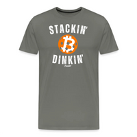 Load image into Gallery viewer, Stackin&#39; and Dinkin&#39; Bitcoin T-Shirt - fomo21
