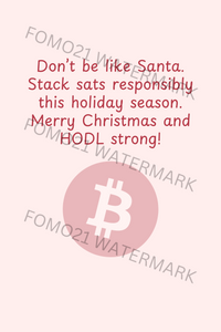Load image into Gallery viewer, Santa Got Rekt Bitcoin Christmas Greeting Card - fomo21
