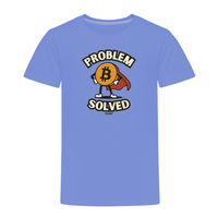 Load image into Gallery viewer, Problem Solved Bitcoin Superhero Toddler T-Shirt - fomo21
