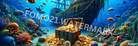 Load image into Gallery viewer, Under the Sea Bitcoin X (Twitter) Banner - fomo21
