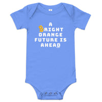 Load image into Gallery viewer, A Bright Orange Future Is Ahead Bitcoin Infant One Piece-fomo21
