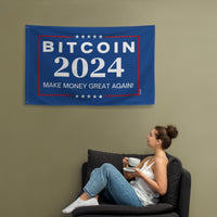 Load image into Gallery viewer, Make Money Great Again Bitcoin Flag - fomo21
