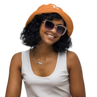Load image into Gallery viewer, Simple B Orange Reversible Bucket Hat - fomo21
