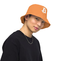 Load image into Gallery viewer, Simple B Orange Reversible Bucket Hat - fomo21
