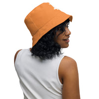 Load image into Gallery viewer, Simple B Orange Reversible Bucket Hat - fomo21
