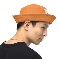 Load image into Gallery viewer, Simple B Orange Reversible Bucket Hat - fomo21
