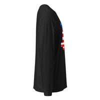 Load image into Gallery viewer, American Flag Bitcoin B Long Sleeve T-Shirt-fomo21
