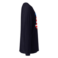 Load image into Gallery viewer, American Flag Bitcoin B Long Sleeve T-Shirt-fomo21
