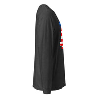 Load image into Gallery viewer, American Flag Bitcoin B Long Sleeve T-Shirt-fomo21
