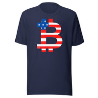 Load image into Gallery viewer, American Flag Bitcoin B T-Shirt-fomo21
