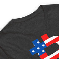 Load image into Gallery viewer, American Flag Bitcoin B T-Shirt-T-Shirt-fomo21
