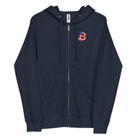 Load image into Gallery viewer, American Flag Bitcoin B Zip-up Hoodie Sweatshirt-fomo21
