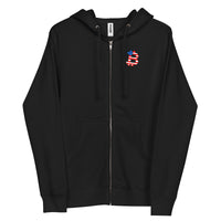 Load image into Gallery viewer, American Flag Bitcoin B Zip-up Hoodie Sweatshirt-fomo21
