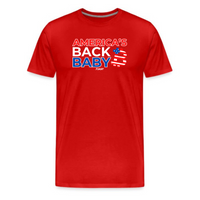 Load image into Gallery viewer, America&#39;s Back Baby Bitcoin T-shirt in red
