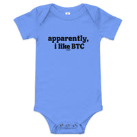 Load image into Gallery viewer, Apparently, I Like BTC Infant One Piece-fomo21
