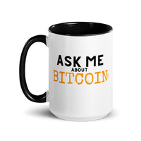 Load image into Gallery viewer, Ask Me About Bitcoin Coffee Mug-fomo21

