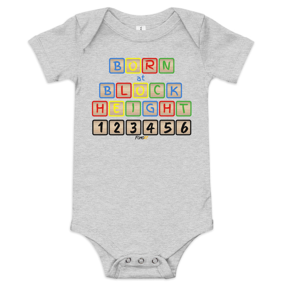 Born At Block Height Bitcoin (Personalize) Infant One Piece - fomo21