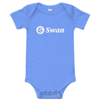 Load image into Gallery viewer, Swan Logo Bitcoin Infant One Piece - fomo21
