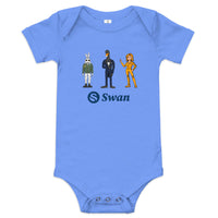 Load image into Gallery viewer, Swan Cartoon Bitcoin Infant One Piece - fomo21
