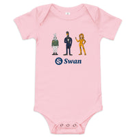 Load image into Gallery viewer, Swan Cartoon Bitcoin Infant One Piece - fomo21
