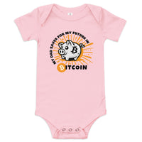 Load image into Gallery viewer, My Dad Saves For My Future In Bitcoin (Piggy Bank) Infant One Piece - fomo21
